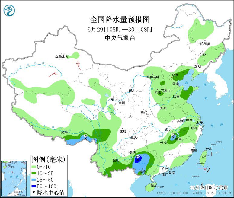 江南華南等地有較強降水 部分地區(qū)伴有雷暴大風或冰雹