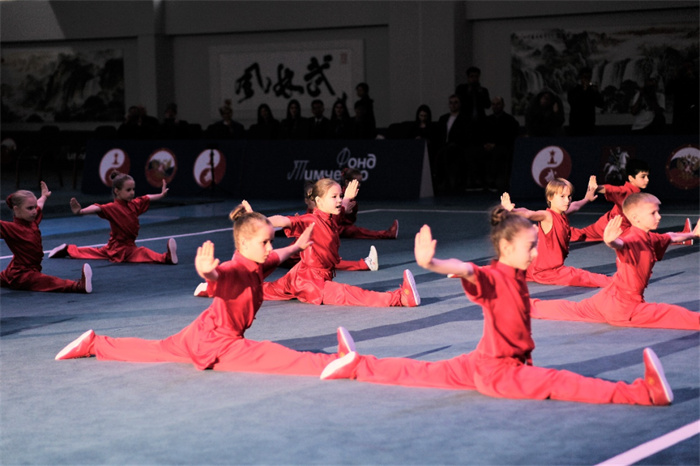 俄羅斯青少年在開幕式上進行武術(shù)表演。駐俄羅斯大使館供圖