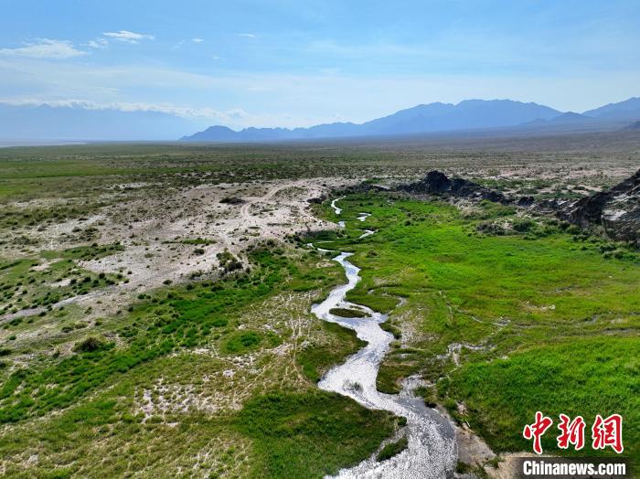 圖為航拍都蘭湖國家濕地公園綠意盎然?！∑钤鲚?攝